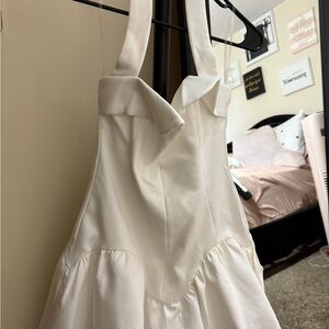 Meshki Ivory Halter Dress